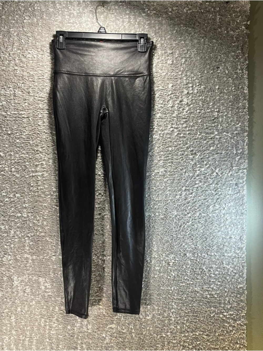 Spanx Women's Faux Leather Leggings Black Size Medium Nylon Concert City